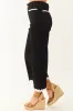 Black Denim Ric Rac Trim Cropped Straight Leg Jeans sold by Lime Lush