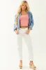 KanCan White High Rise Straight Leg Cropped Jeans sold by Lime Lush