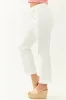 KanCan White High Rise Straight Leg Cropped Jeans sold by Lime Lush
