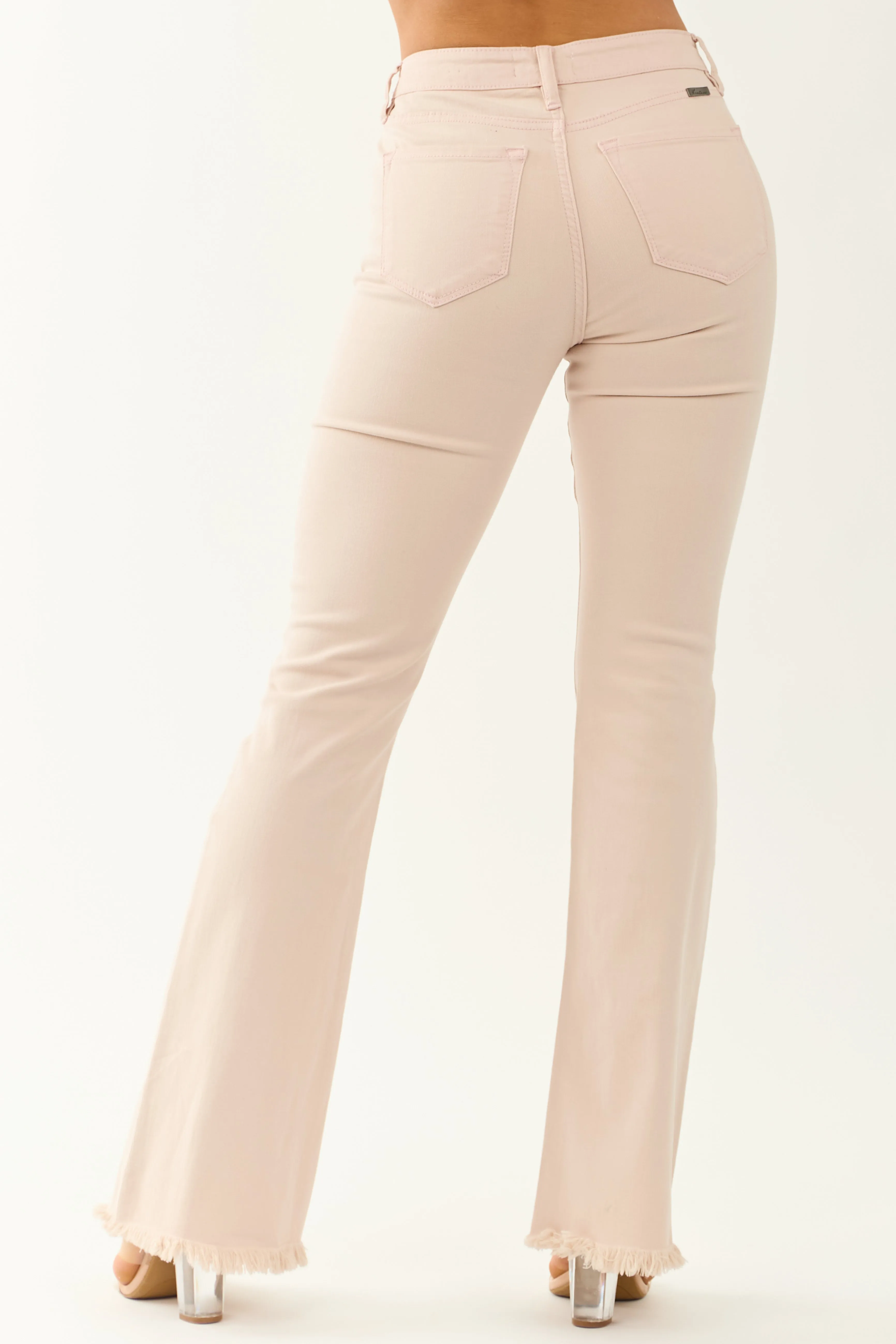 KanCan Tea Rose High Rise Stretchy Flare Jeans sold by Lime Lush product image thumbnail 4