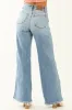 Judy Blue Stretchy Frayed Hem Wide Leg Jeans sold by Lime Lush