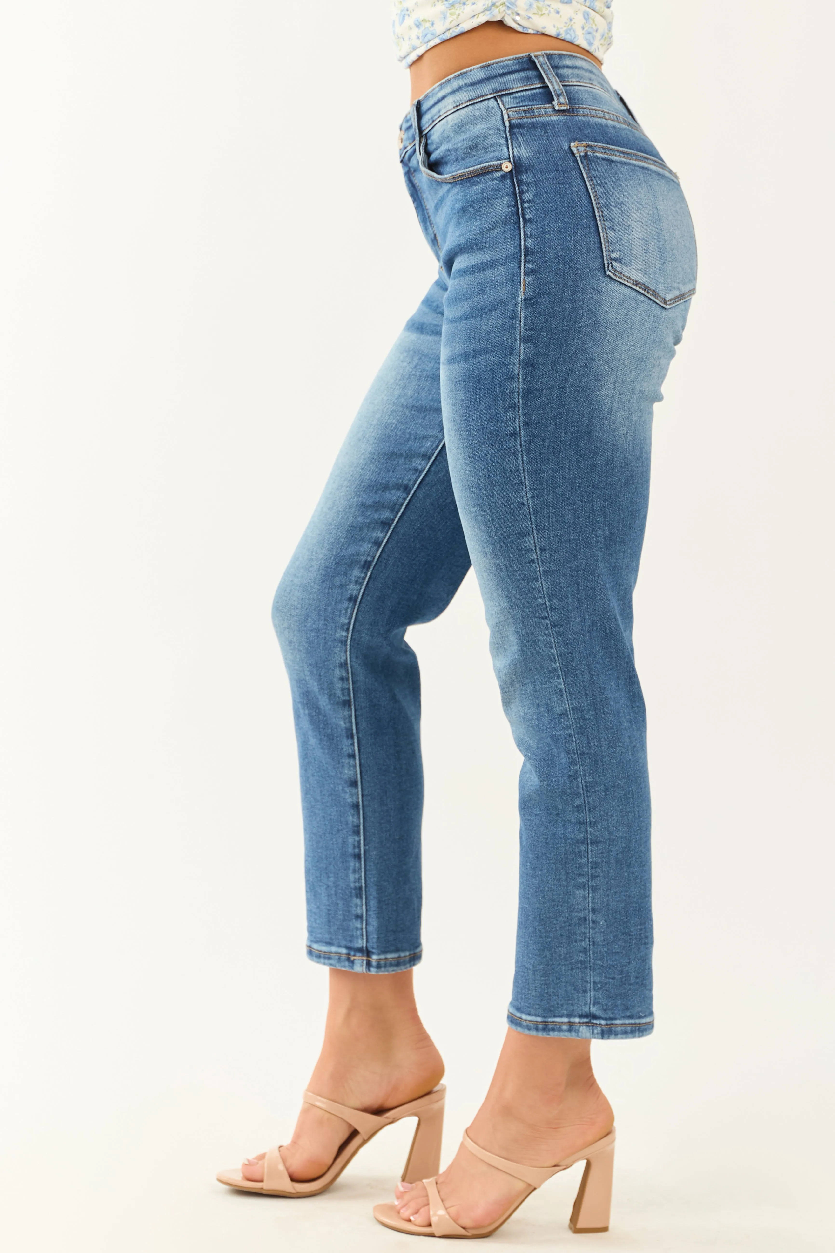 Special A Medium Tummy Control Stretchy Slim Straight Jeans sold by Lime Lush product image thumbnail 3