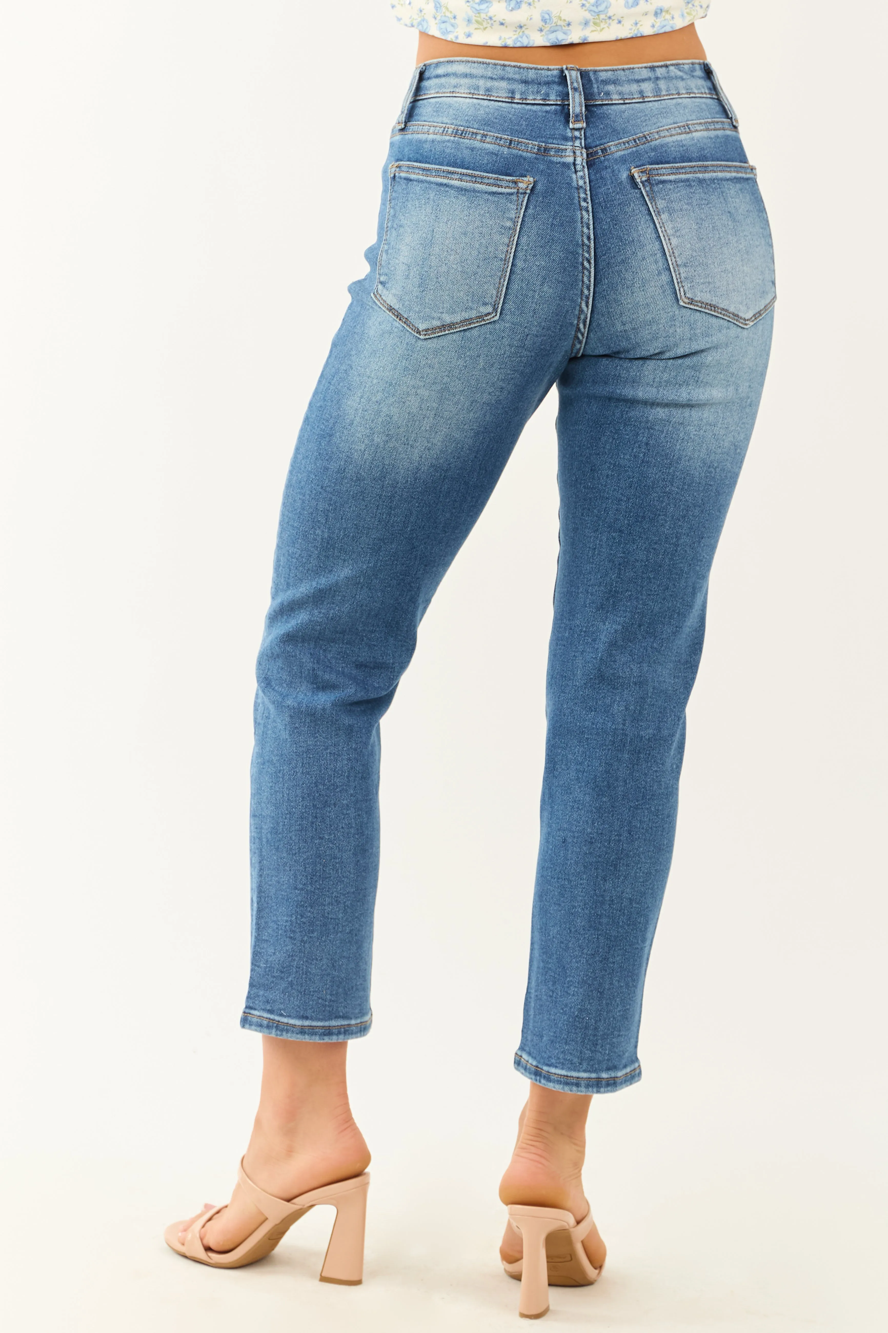 Special A Medium Tummy Control Stretchy Slim Straight Jeans sold by Lime Lush product image thumbnail 4