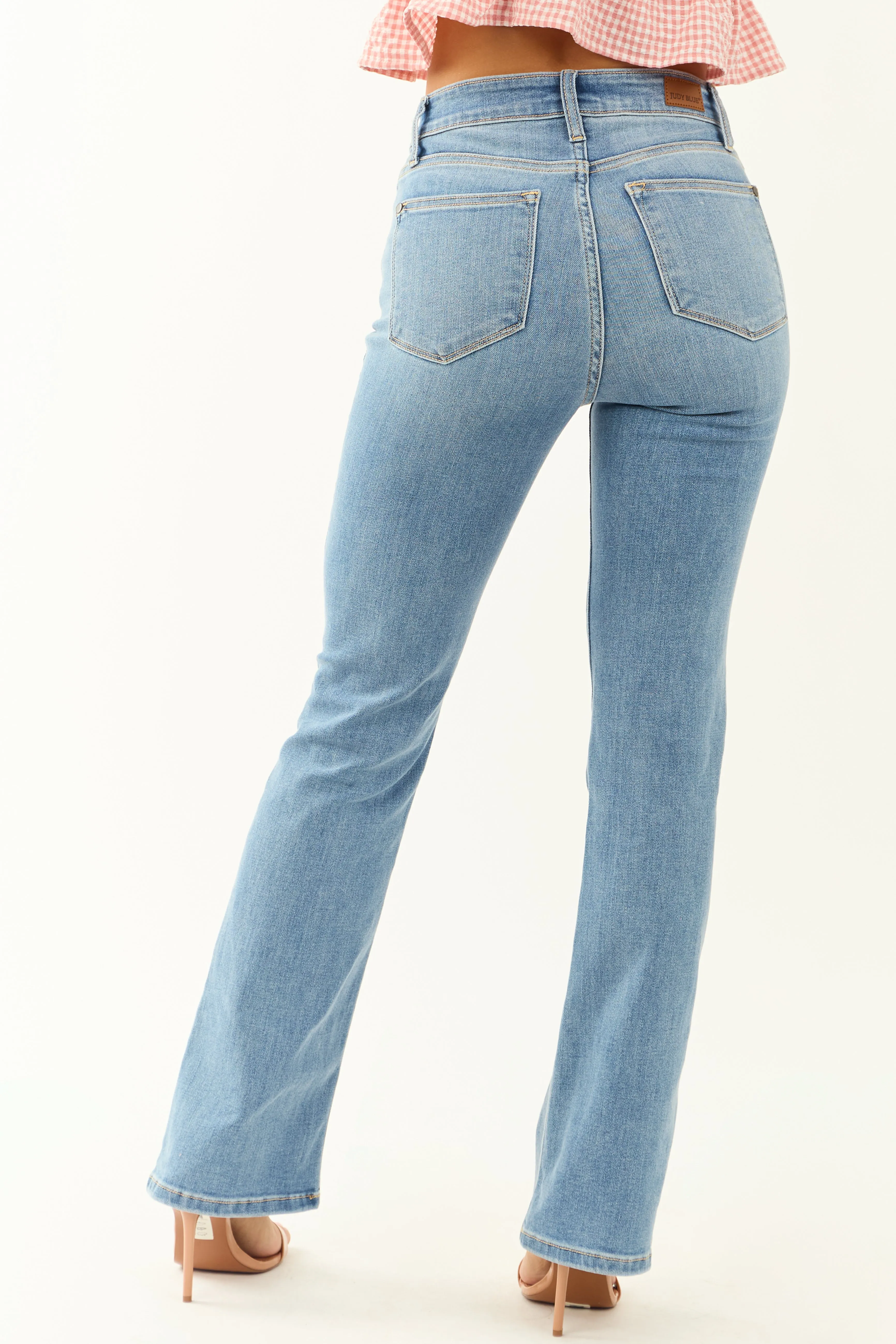 Judy Blue Contrast Wash Stretchy Bootcut Jeans sold by Lime Lush product image thumbnail 4