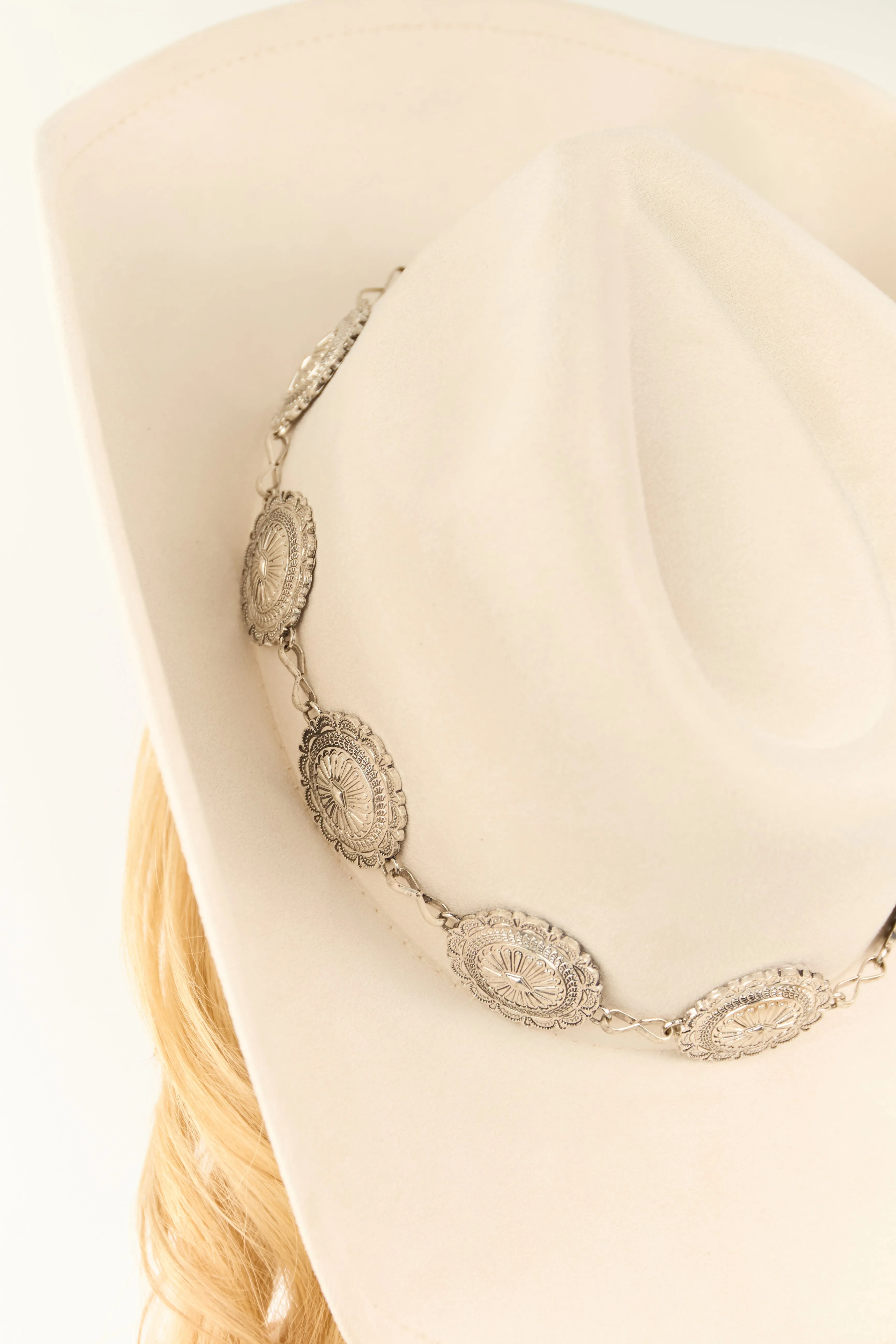 Ivory Silver Concho Detail Cowboy Hat sold by Lime Lush product image thumbnail 5