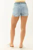 Risen Light Wash Stretchy Denim Jogger Shorts sold by Lime Lush