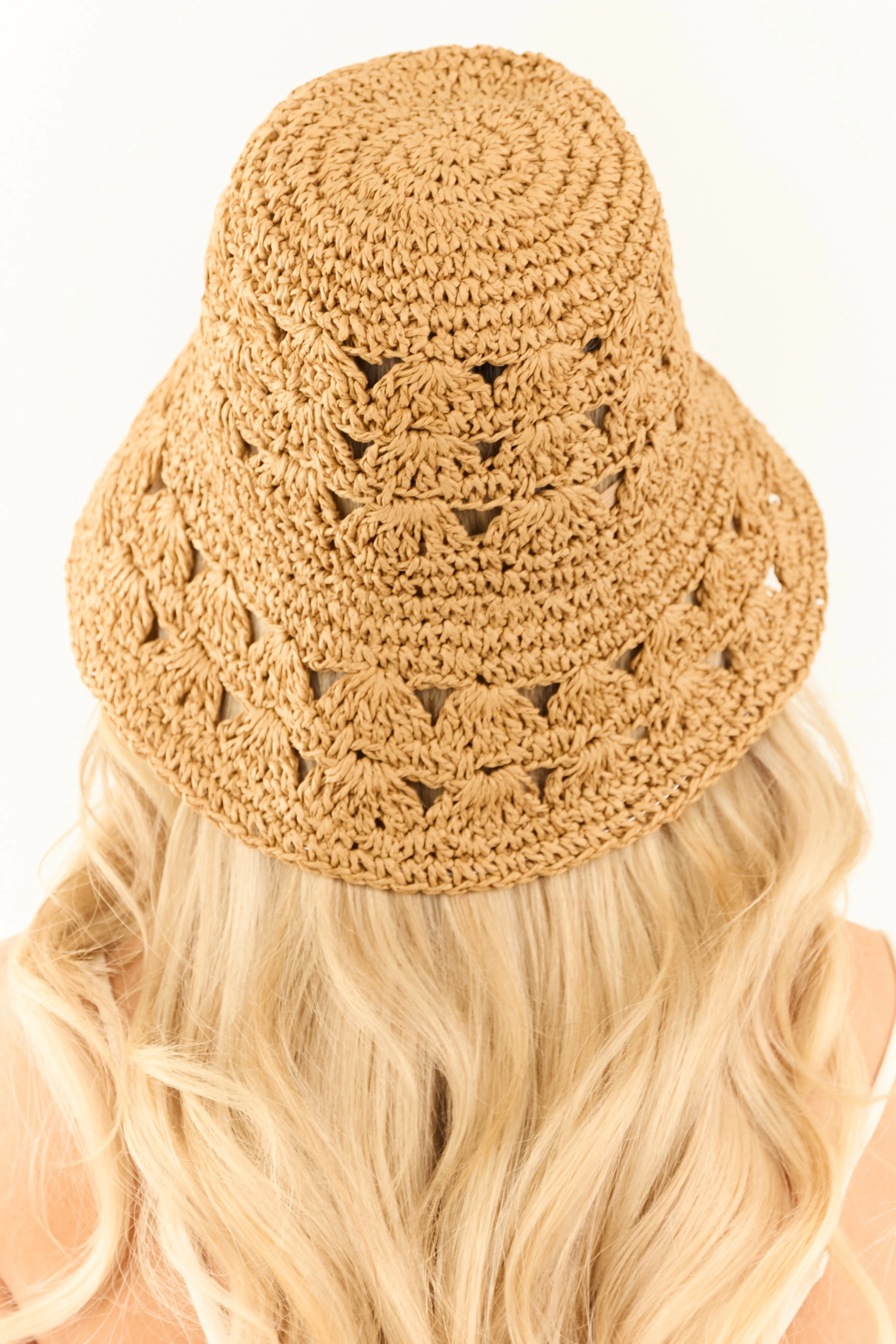 Brown Sugar Braided Straw Bucket Hat sold by Lime Lush product image thumbnail 4