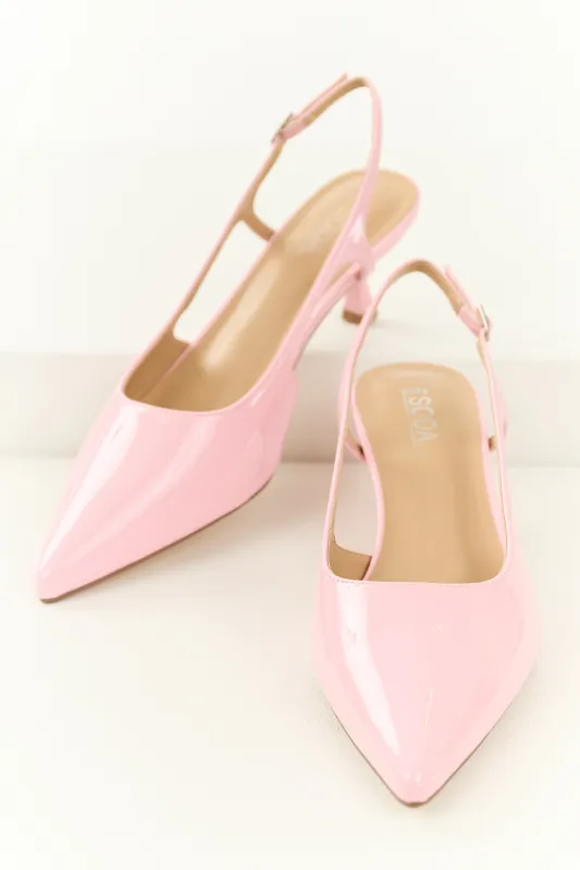 Carnation Slingback Pointed Toe Kitten Heels sold by Lime Lush