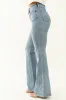 Judy Blue Light Wash Stretchy Embroidery Flare Jeans sold by Lime Lush
