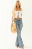 Judy Blue Light Wash Stretchy Embroidery Flare Jeans sold by Lime Lush