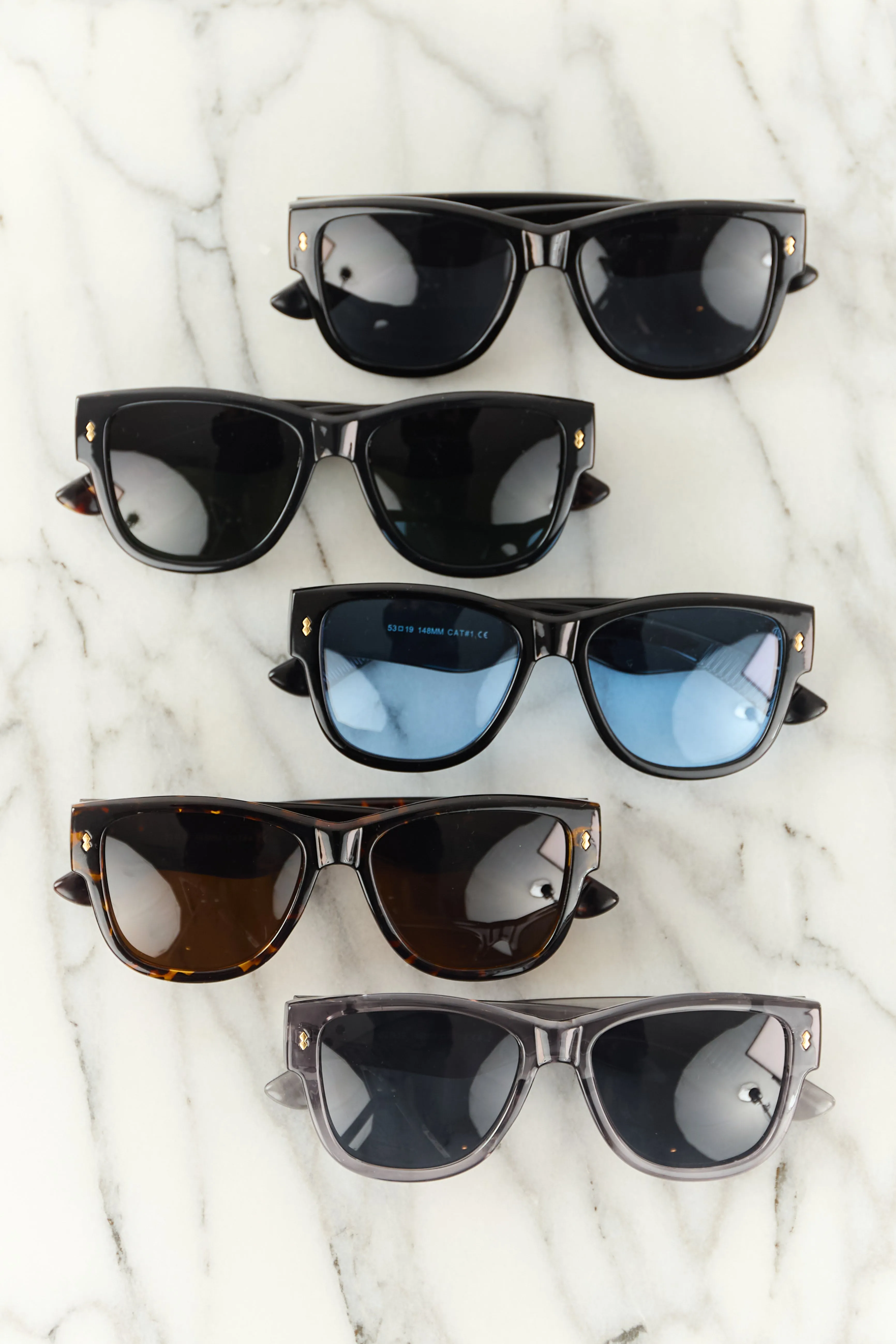 Cocoa Round Square Frame Cognac Tint Sunglasses sold by Lime Lush product image thumbnail 3