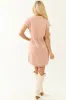 She+Sky Dusty Blush Button Down Denim Shirt Dress sold by Lime Lush