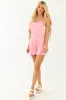 Light Punch Soft Overalls Romper with Tie Straps sold by Lime Lush