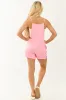 Light Punch Soft Overalls Romper with Tie Straps sold by Lime Lush