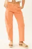 Risen Melon High Rise Cuffed Stretchy Barrel Jeans sold by Lime Lush