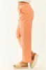Risen Melon High Rise Cuffed Stretchy Barrel Jeans sold by Lime Lush