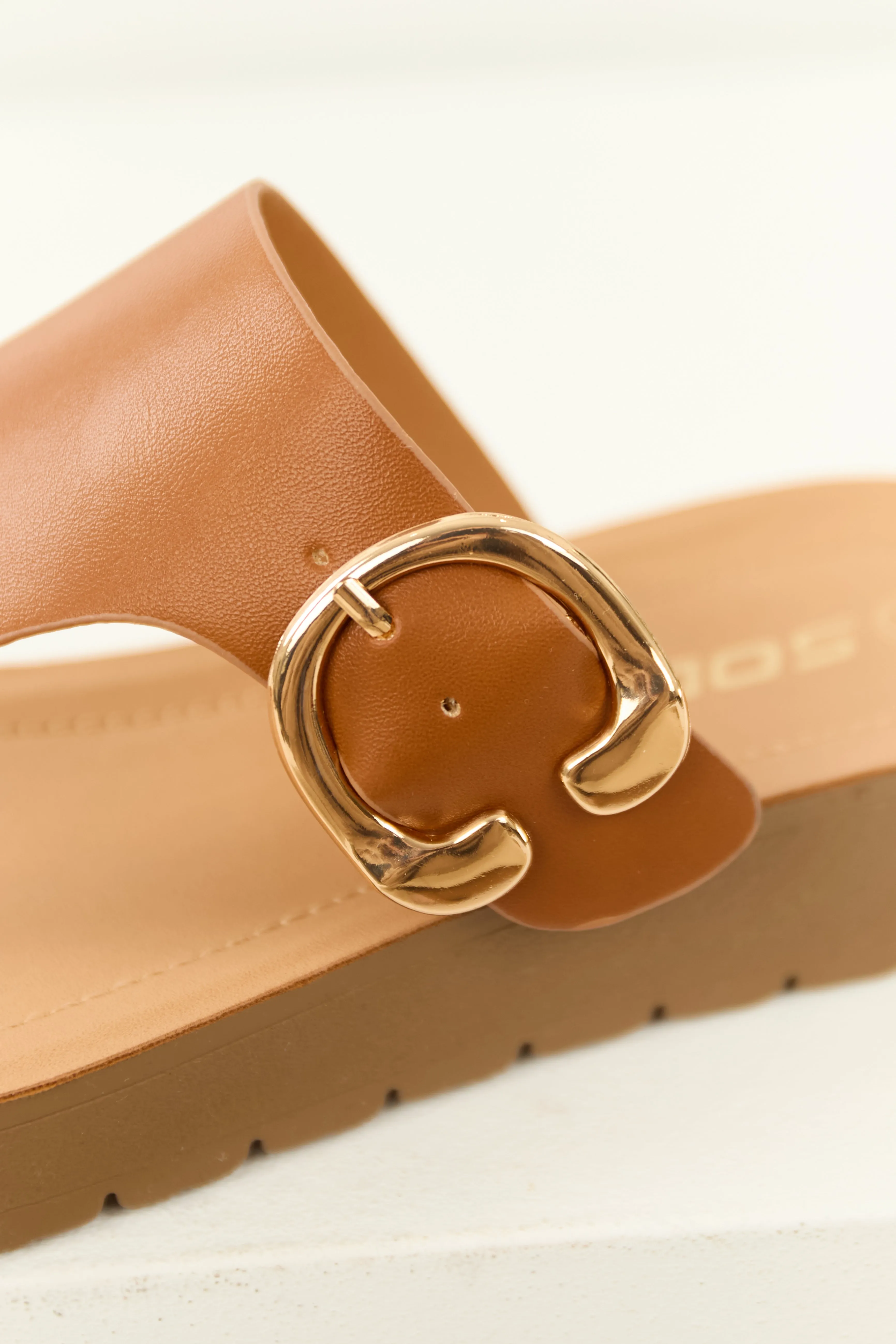 Cinnamon Low Platform Thong Sandals sold by Lime Lush product image thumbnail 3