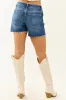 Risen Dark Wash Tummy Control Stretchy Shorts sold by Lime Lush