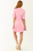 Carnation Fit and Flare Pleated Mini Dress sold by Lime Lush