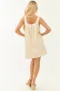 Lovelo Cream Floral Embroidered Sleeveless Mini Dress sold by Lime Lush