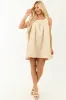 Lovelo Cream Floral Embroidered Sleeveless Mini Dress sold by Lime Lush