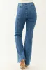 Saige Medium Dark Wash Flare Leg Stretchy Jeans sold by Lime Lush