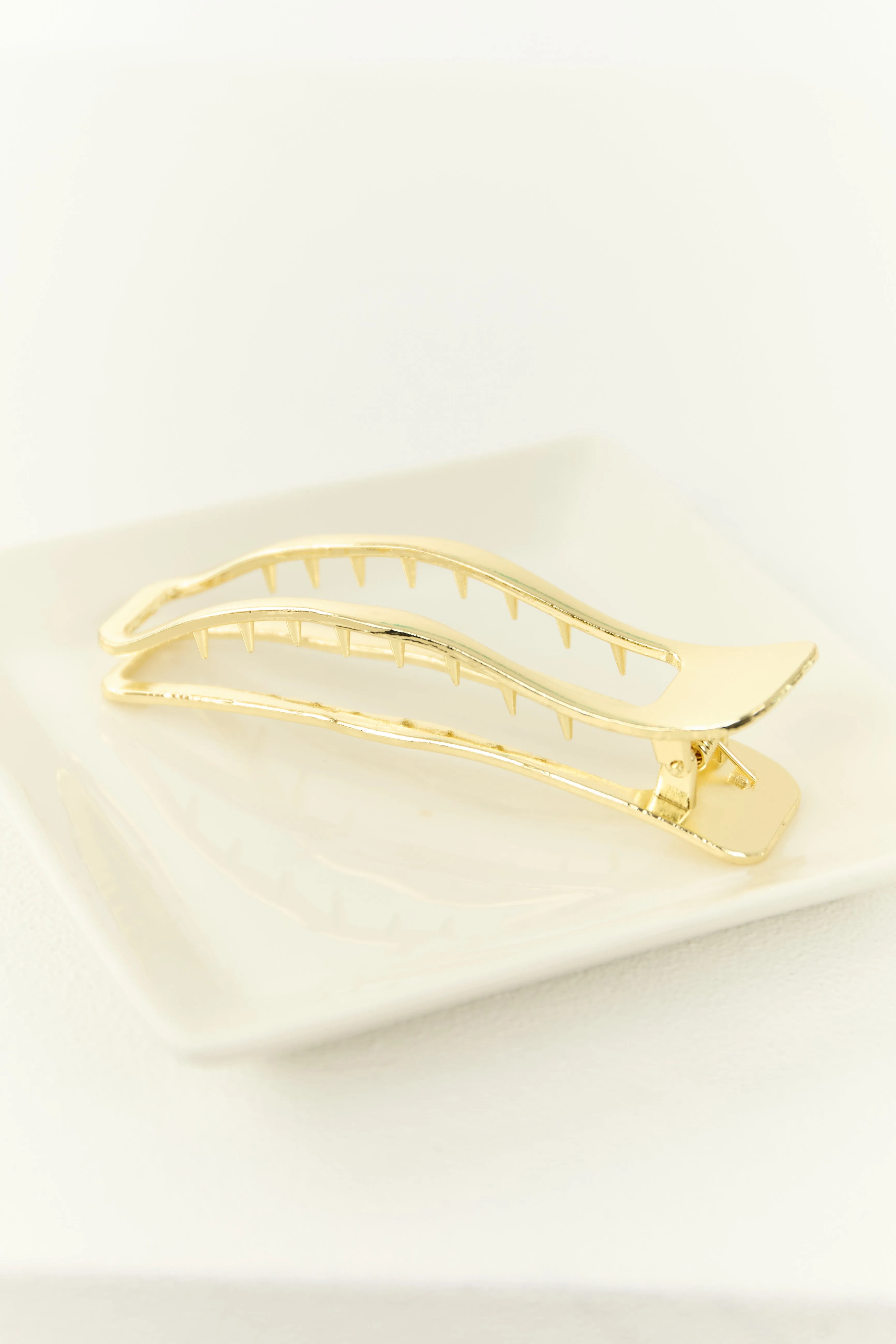 Gold Asymmetrical Hair Clip sold by Lime Lush product image thumbnail 3