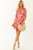 Bubblegum Floral Print Zip Up Short Dress sold by Lime Lush