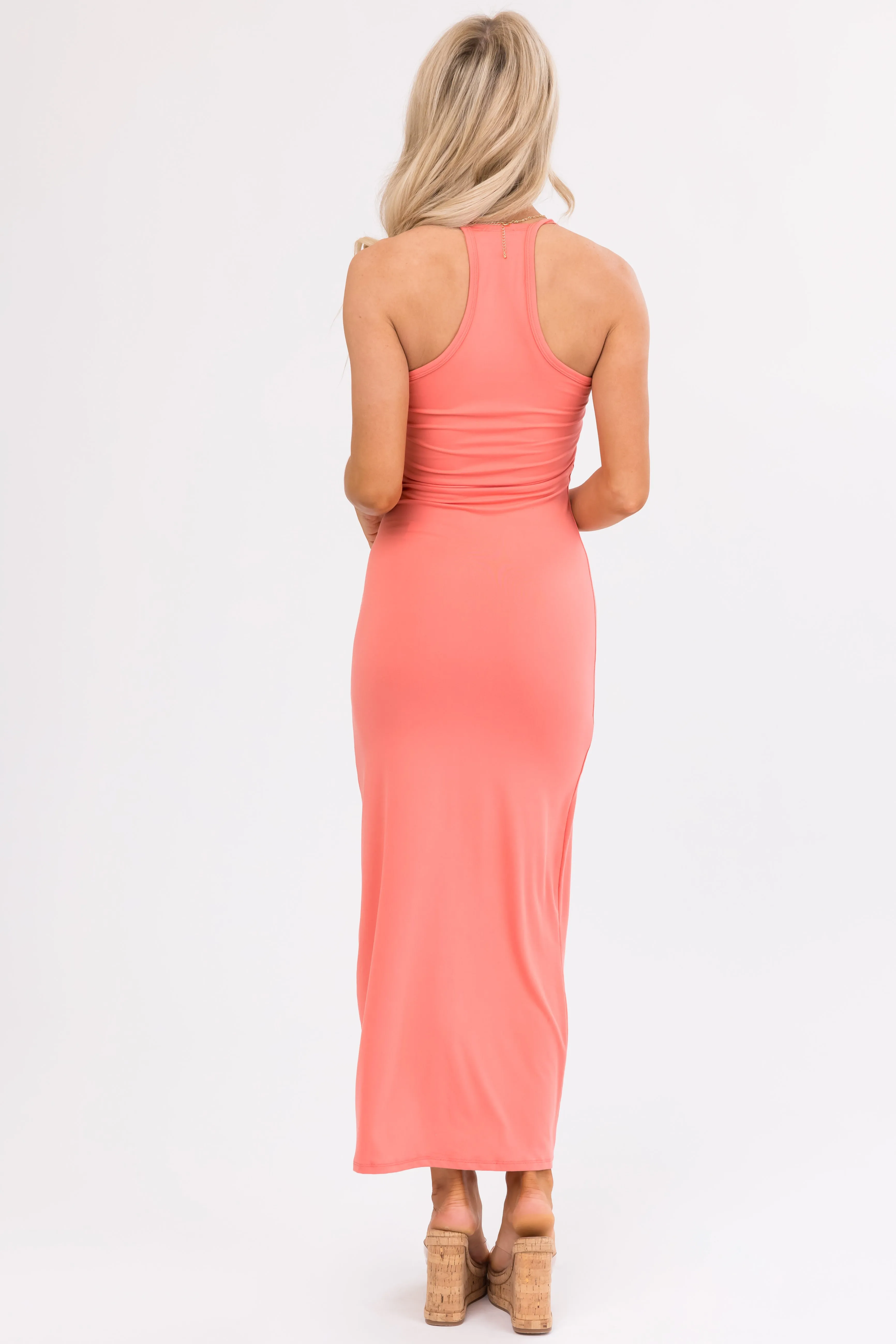 Punch Racerback Soft Knit Cami Maxi Dress sold by Lime Lush product image thumbnail 5