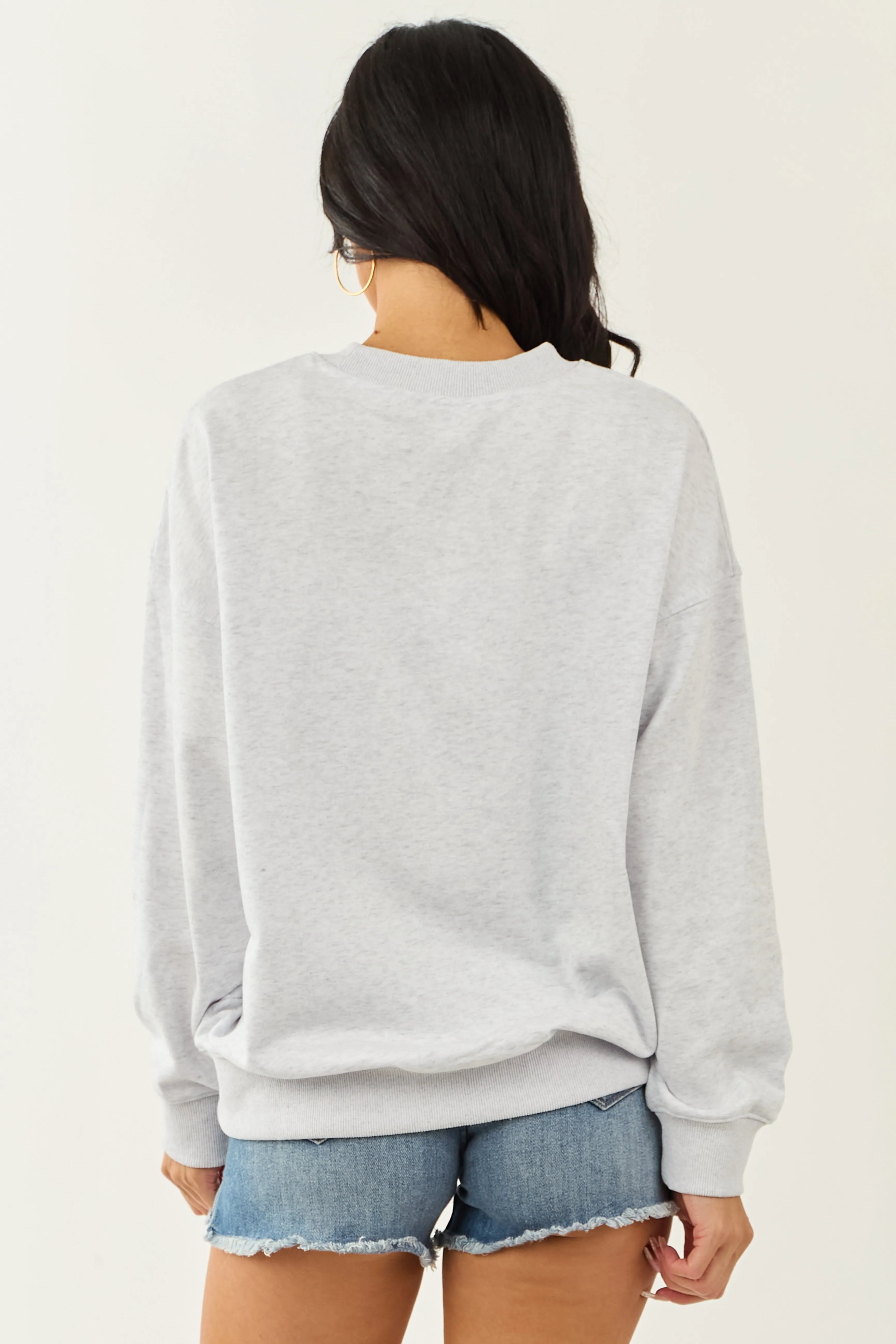 Dove Grey 'USA' Patchwork Graphic Sweatshirt sold by Lime Lush product image thumbnail 5