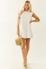 Lovelo Off White Eyelet Swiss Dot Cotton Mini Dress sold by Lime Lush