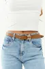 Cognac Faux Leather Gold Multi Ring Belt sold by Lime Lush