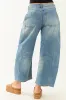 Signature 8 Medium Wash High Rise Barrel Jeans sold by Lime Lush