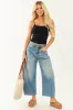 Signature 8 Medium Wash High Rise Barrel Jeans sold by Lime Lush