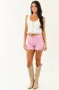 Orchid Acid Wash Stretchy High Waisted Jean Shorts sold by Lime Lush
