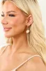 Ivory Accented Seashell Charm Dangle Earrings sold by Lime Lush