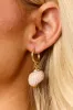 Ivory Accented Seashell Charm Dangle Earrings sold by Lime Lush