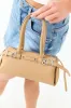Brown Sugar Faux Leather Belt Detail Handbag sold by Lime Lush