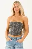 Charcoal Faux Leather Western Corset Top sold by Lime Lush