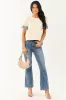 Cream Contrast Button Down Back Top sold by Lime Lush