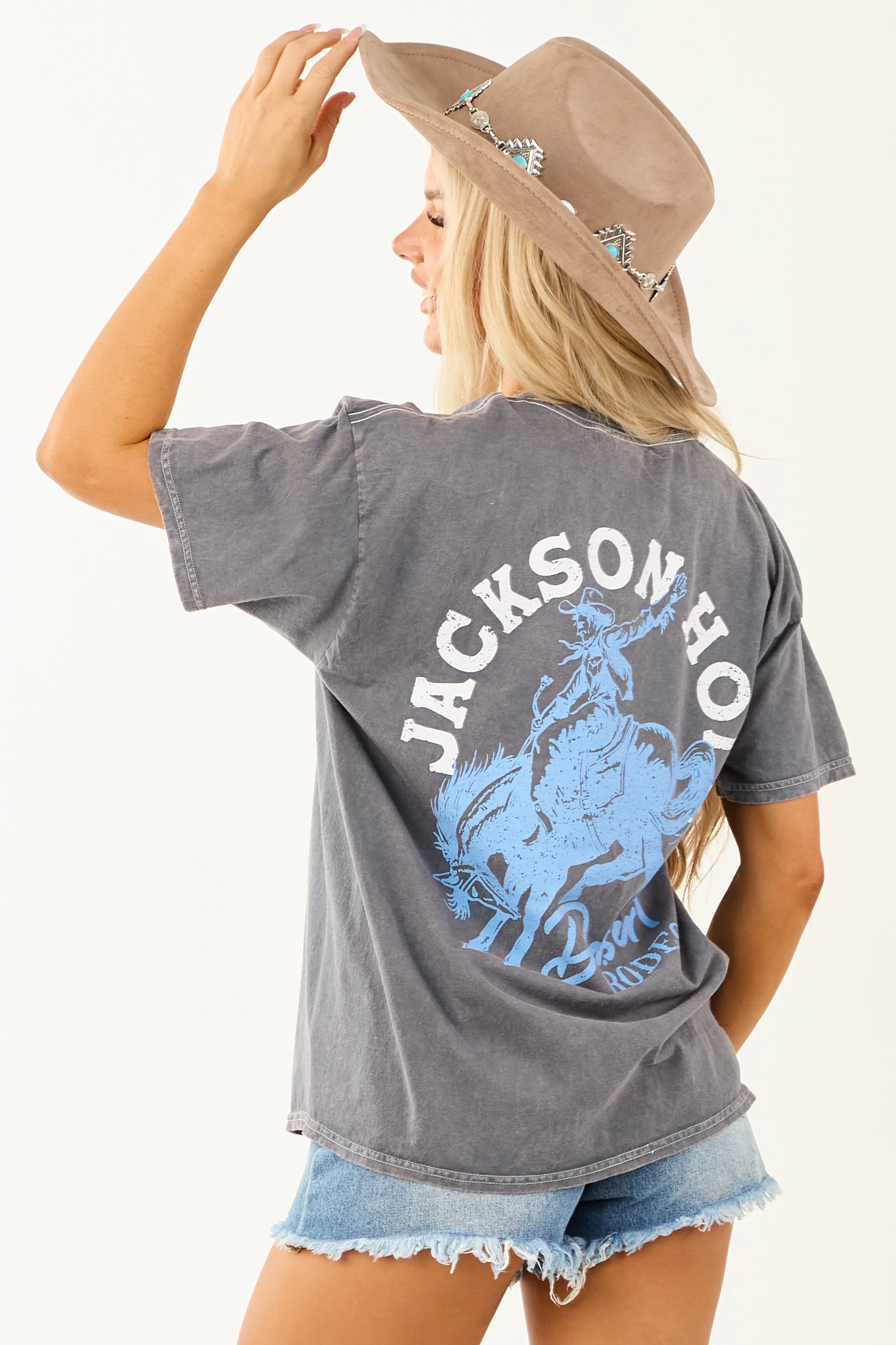 Graphite 'Jackson Hole' Graphic Cotton Tee sold by Lime Lush