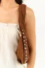 Spice Faux Suede Metallic Studded Handbag sold by Lime Lush