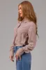 Latte and Navy Honeycomb Patterned Blouse sold by Lime Lush