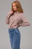Latte and Navy Honeycomb Patterned Blouse sold by Lime Lush
