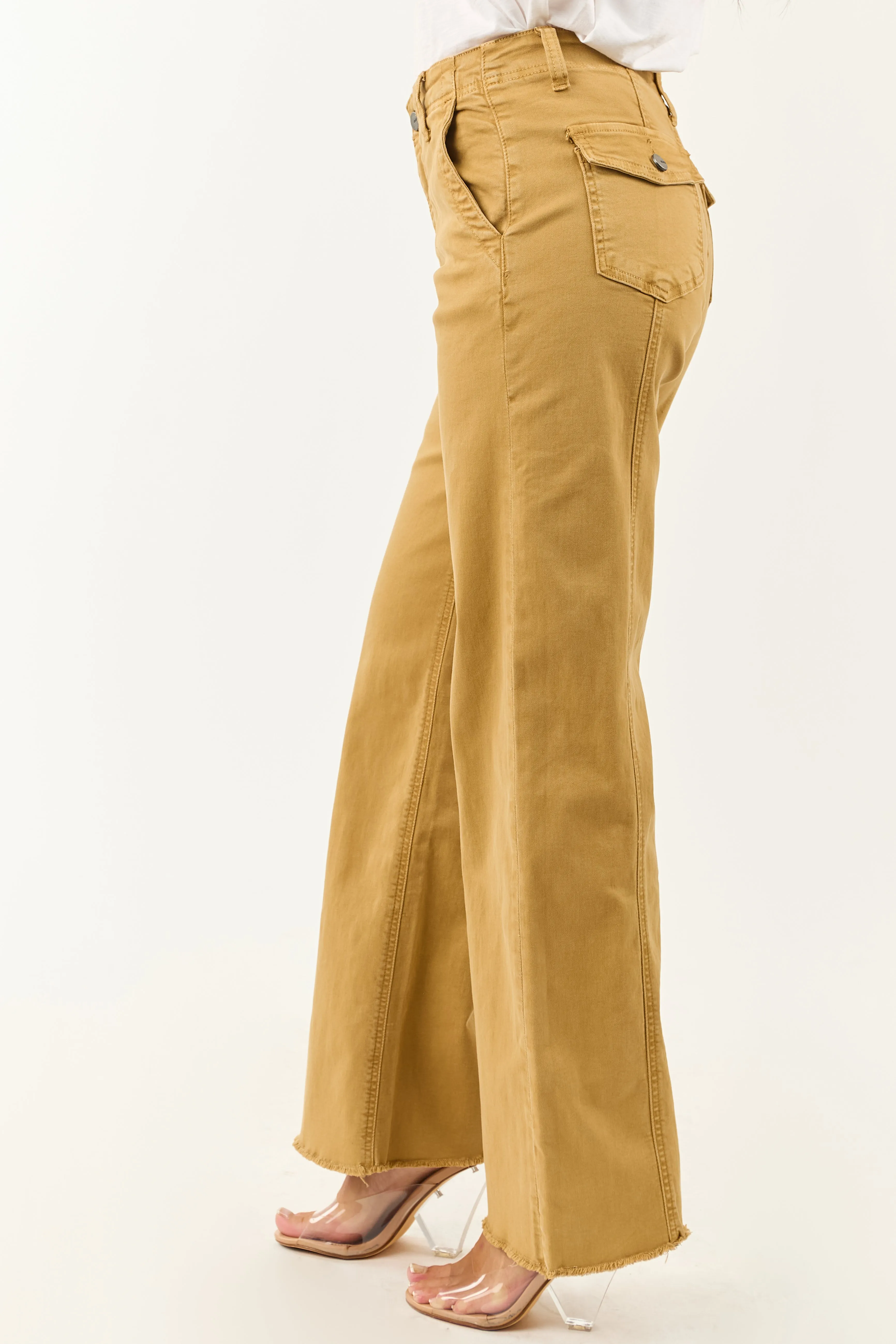 Mica Denim Desert Wide Leg High Rise Stretchy Jeans sold by Lime Lush product image thumbnail 3