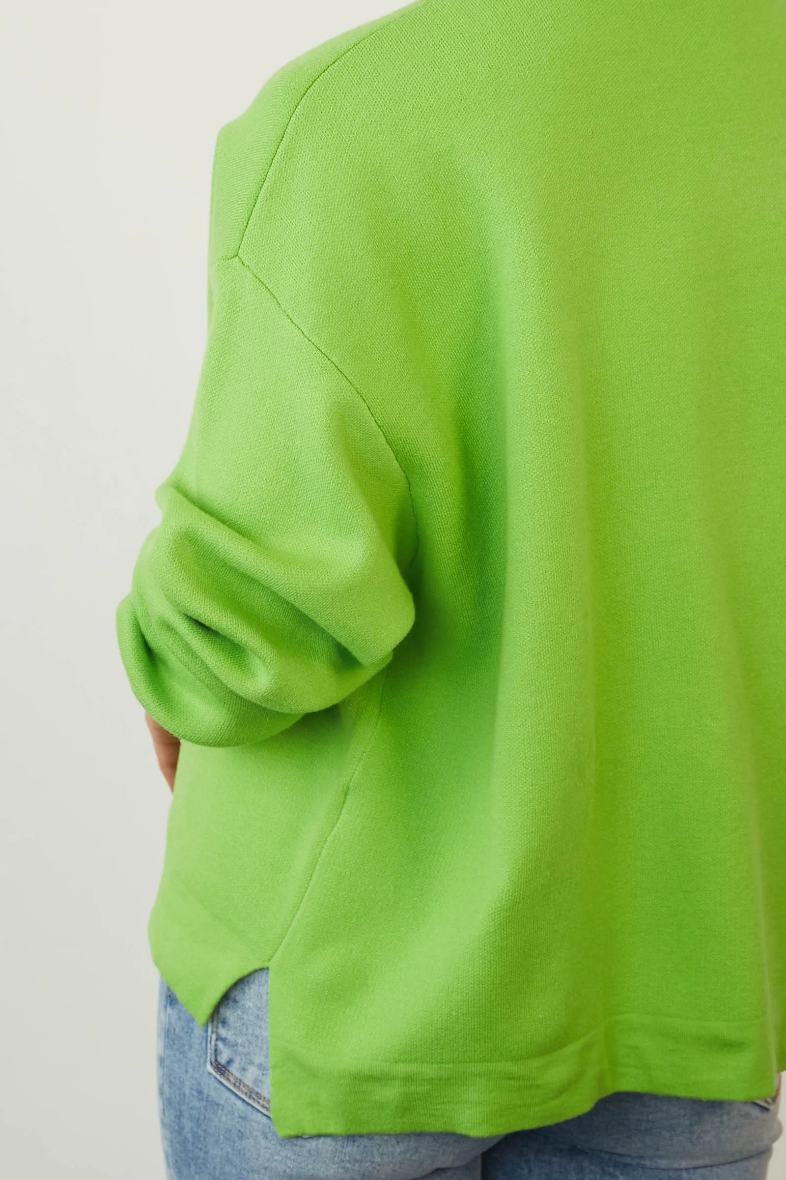 Lime Side Slit Drop Shoulder Thick Knit Sweater sold by Lime Lush product image thumbnail 4