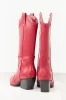 Ruby Snakeskin Pattern Tall Western Boots sold by Lime Lush
