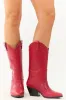 Ruby Snakeskin Pattern Tall Western Boots sold by Lime Lush