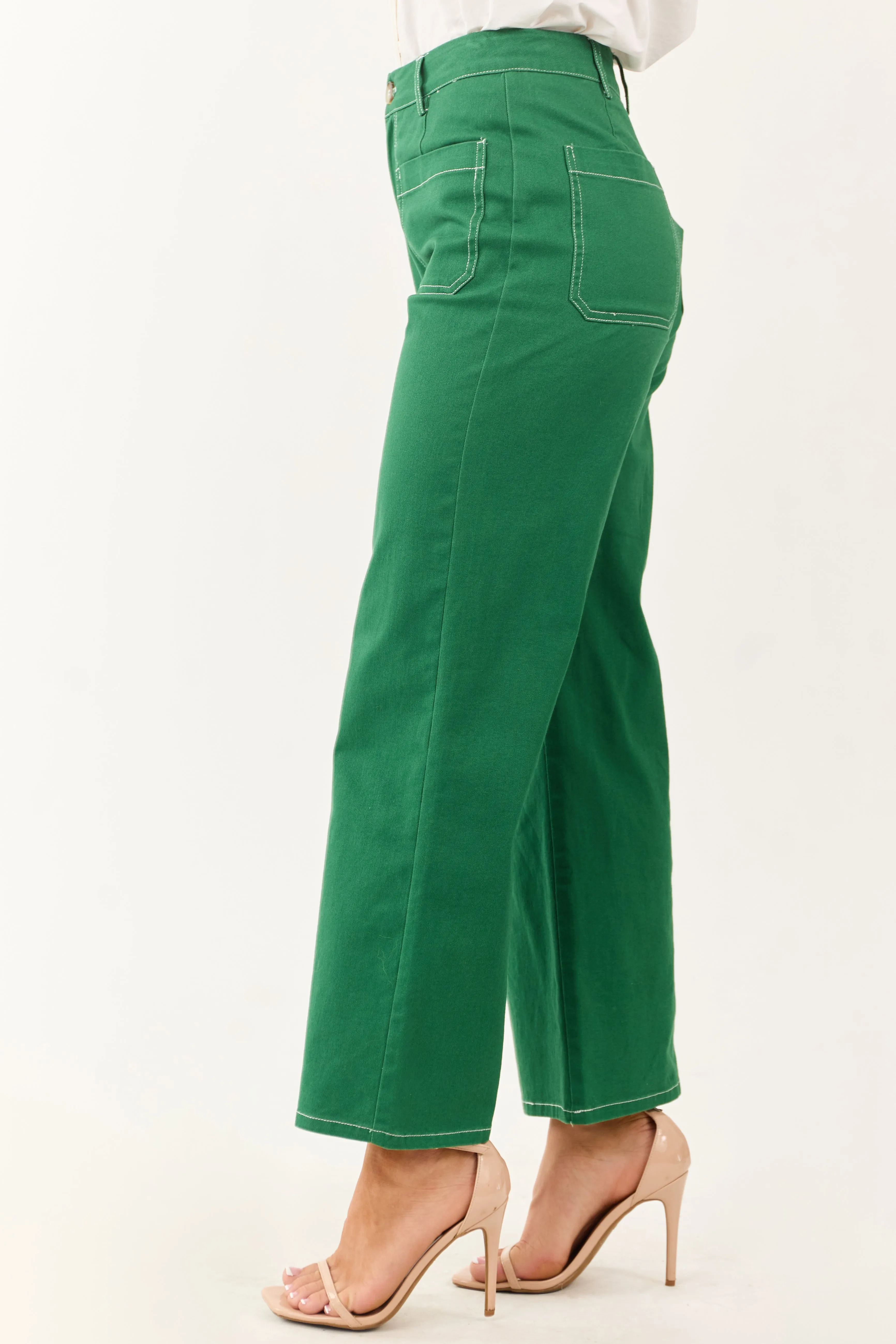 Entro Jade High Rise Wide Leg Denim Pants sold by Lime Lush product image thumbnail 3