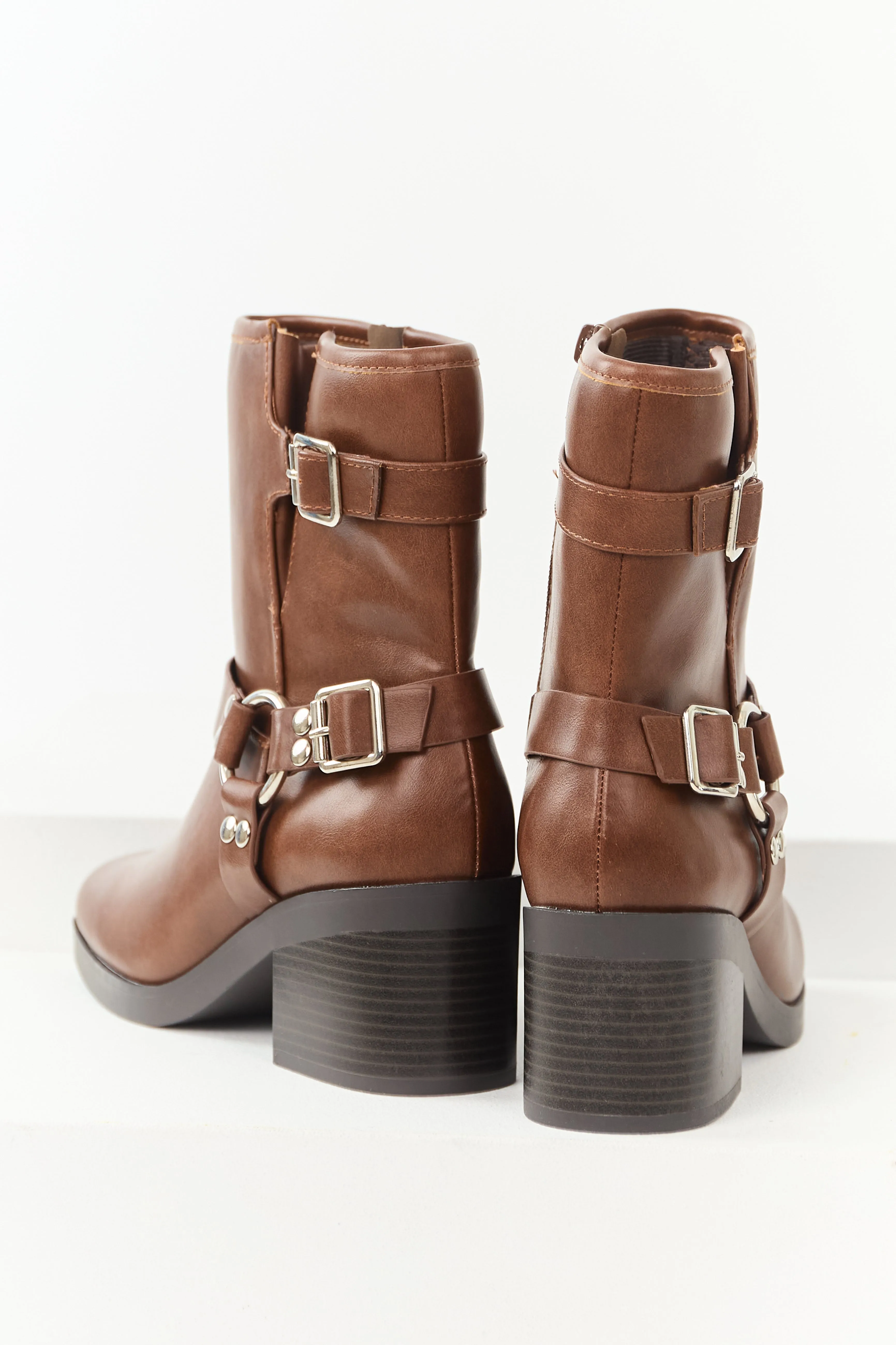 Spice Buckle Strap Chunky Heel Booties sold by Lime Lush product image thumbnail 3